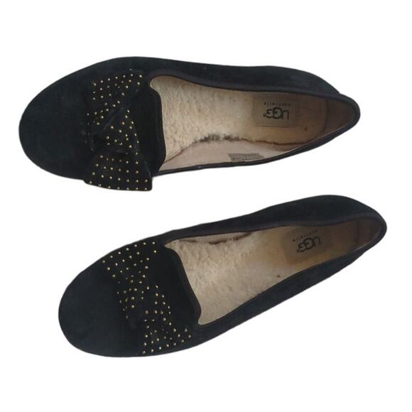 UGG Bow suede slippers with gold details - Picture 2 of 4